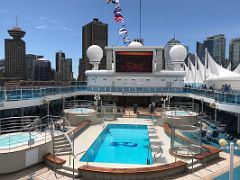 01B Our Cruise Ship Pool And Movie Area Docked At Vancouver